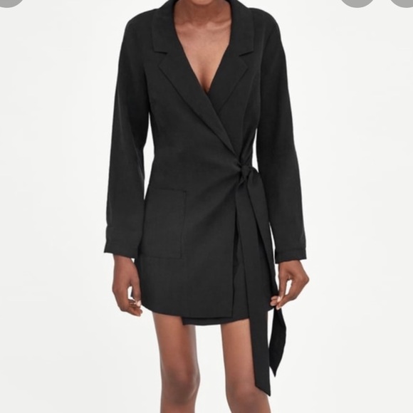 Zara Dresses & Skirts - Zara trf blazer wrap blazer dress